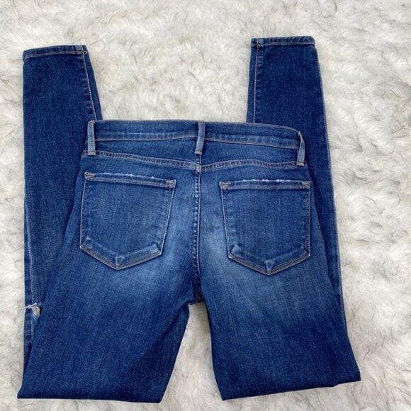 Frame Le Skinny De Jeanne Distressed Jeans Size 26 MSRP $235 - Picture 13 of 16